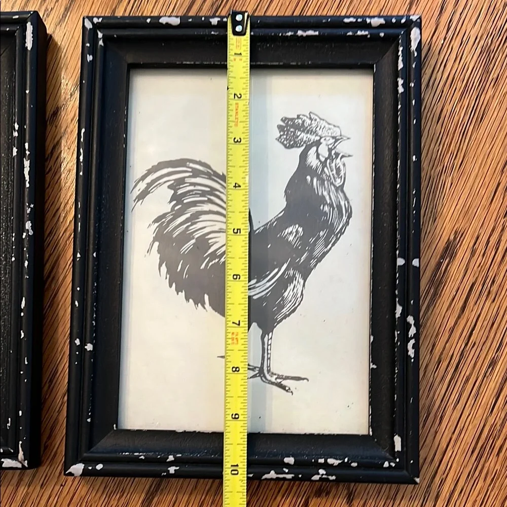 Black Rustic Farmhouse Picture Frames with Vintage Animal Photos